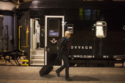 Margareta Ivarsson reser mycket med tåg